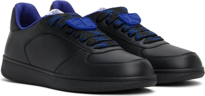 Burberry Black Leather Terrace Sneakers - Image 4