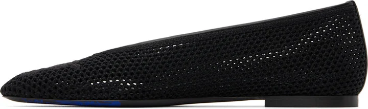 Burberry Black Mesh Ballerina Flats - Image 3