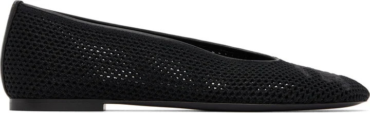 Burberry Black Mesh Ballerina Flats