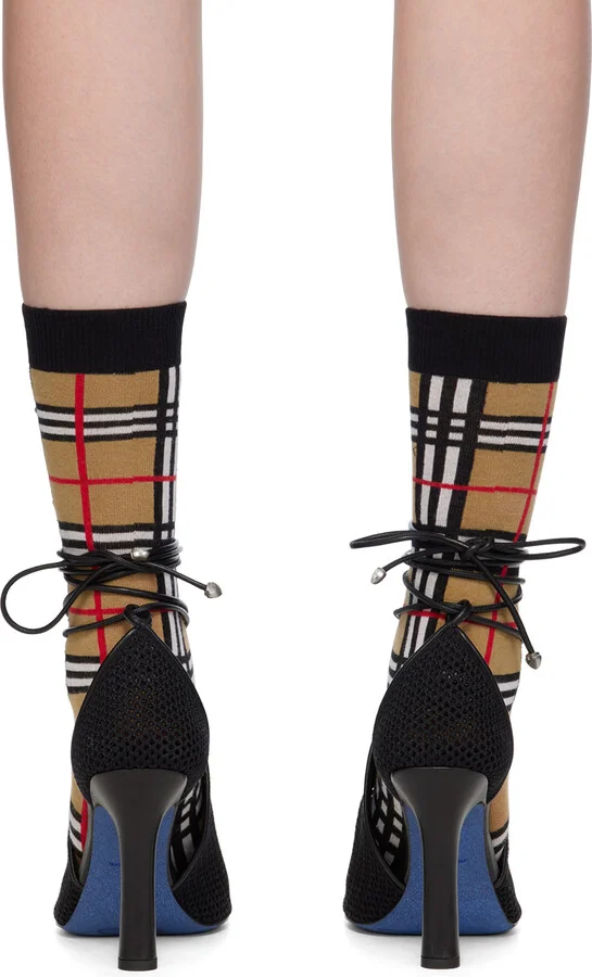 Burberry Black Mesh Heels - Image 2