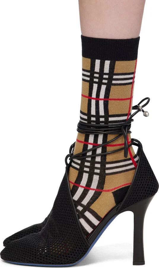 Burberry Black Mesh Heels - Image 3
