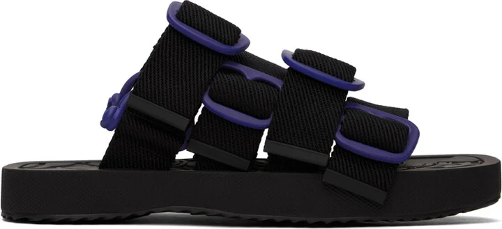 Burberry Black Nylon Strap Sandals