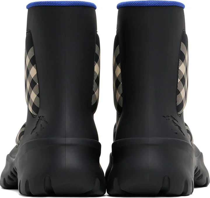 Burberry Black Rubber Boulder Boots - Image 2