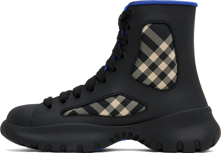 Burberry Black Rubber Boulder Boots - Image 3