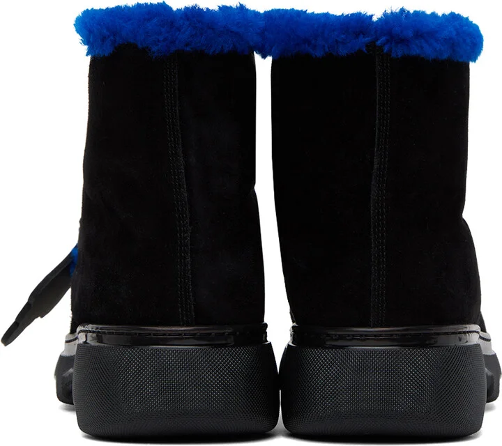 Burberry Black Shearling Creeper Boots - Image 2