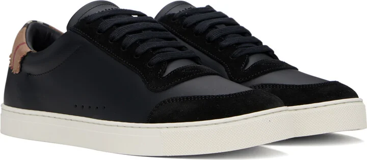 Burberry Black Vintage Check Sneakers - Image 4