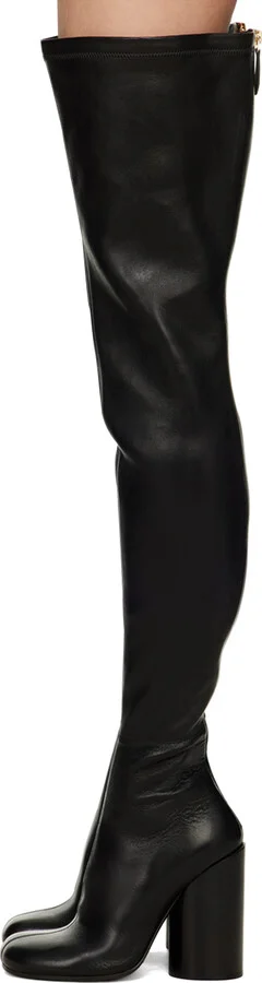 Burberry Black Zip Tall Boots - Image 3
