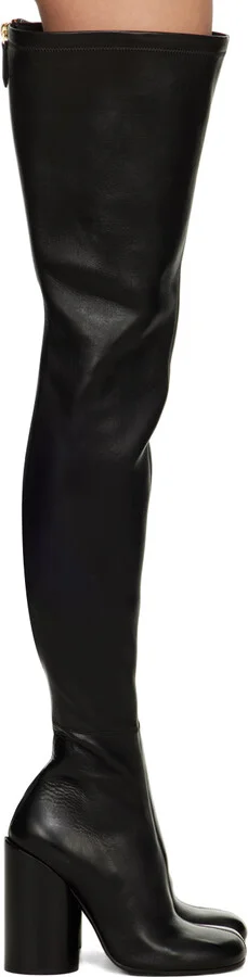 Burberry Black Zip Tall Boots