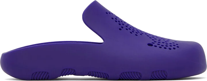 Burberry Blue Rubber Stingray Clogs