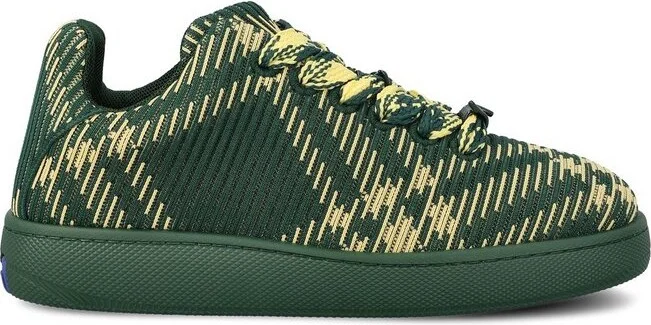 Burberry Box Checked Lace-Up Sneakers