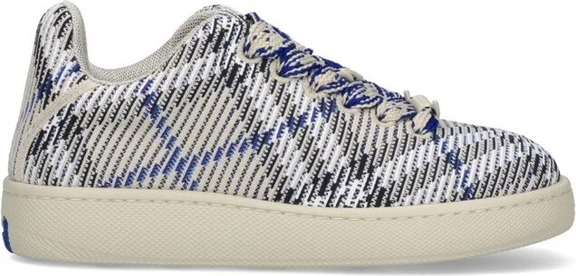 Burberry Box Checked Lace-Up Sneakers