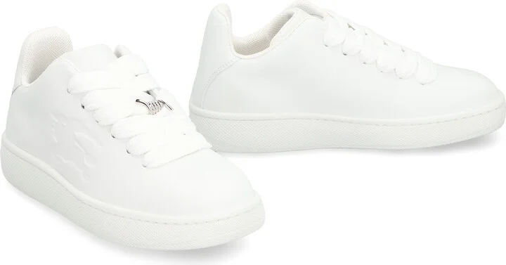 Burberry Box Leather Low-Top Sneakers - Image 3