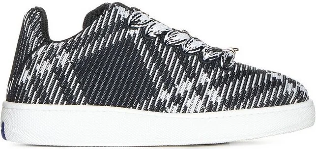 Burberry Box Plaid-Check Lace-Up Sneakers