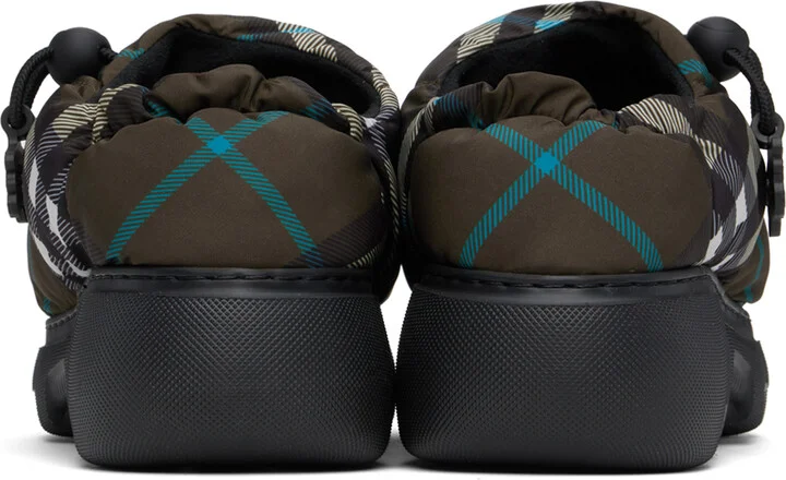 Burberry Brown Check Nylon Pillow Loafers - Image 2