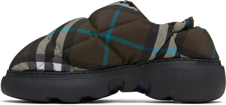 Burberry Brown Check Nylon Pillow Loafers - Image 3