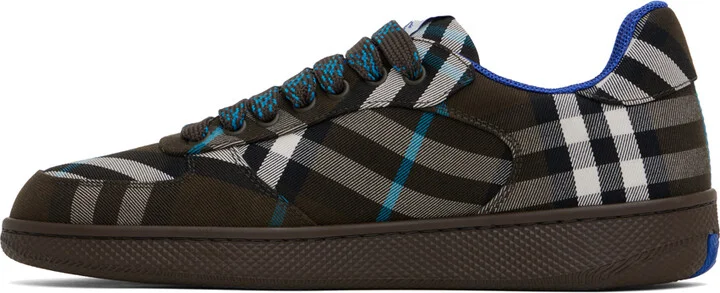 Burberry Brown Check Terrace Sneakers - Image 3
