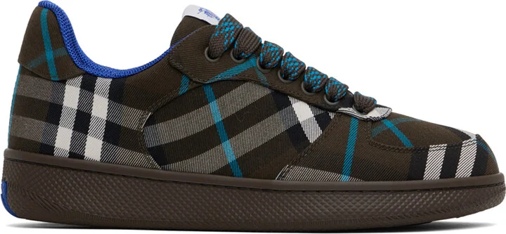 Burberry Brown Check Terrace Sneakers