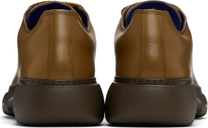 Burberry Brown Leather Ranger Sneakers - Image 2