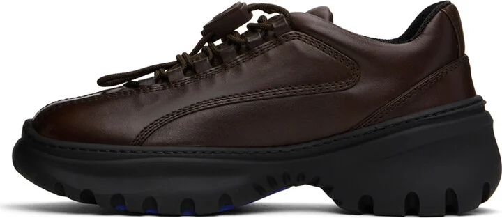Burberry Brown Leather Scoot Derbys - Image 3