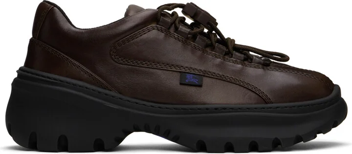 Burberry Brown Leather Scoot Derbys