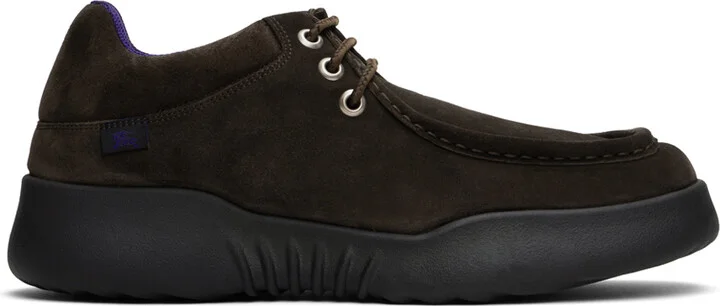 Burberry Brown Suede Log Loafers