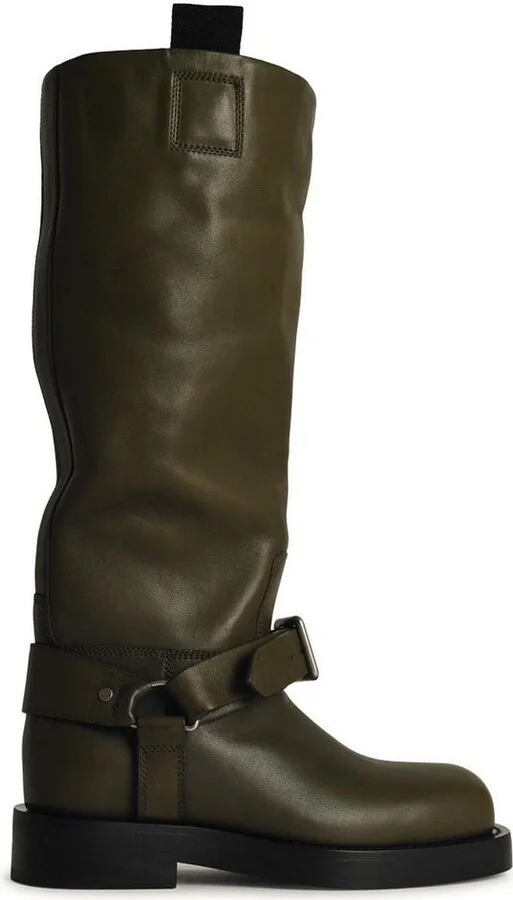Burberry Buckle-Detailed Round-Toe Boots