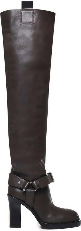 Burberry Buckle-Strap Over-The-Knee Boots