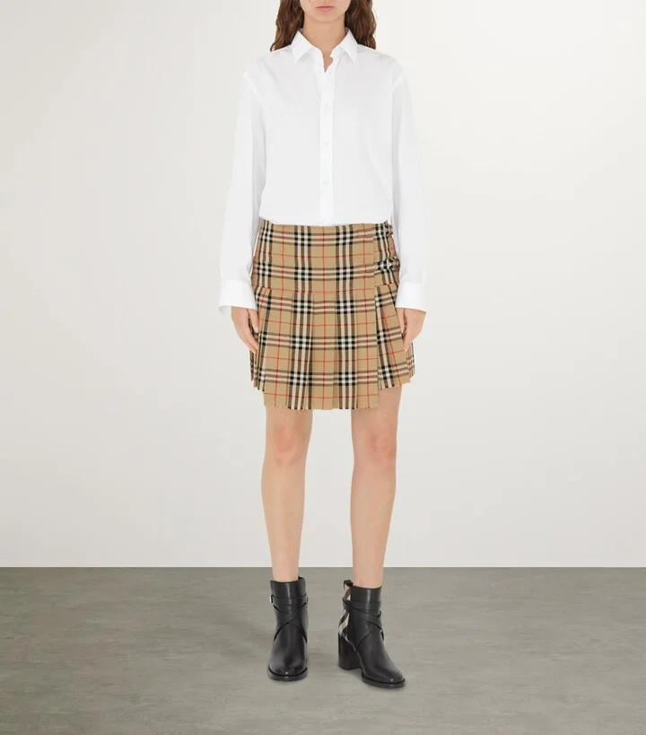 Burberry Check Ankle Boots 70 - Image 6