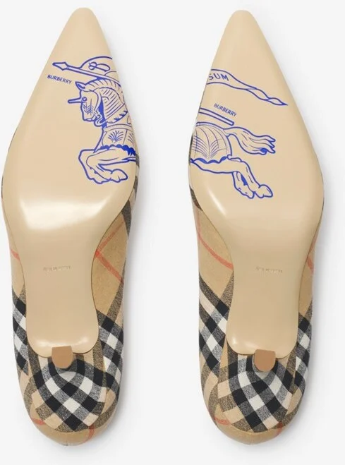 Burberry Check Dame Pumps​ Size: 35 - Image 5