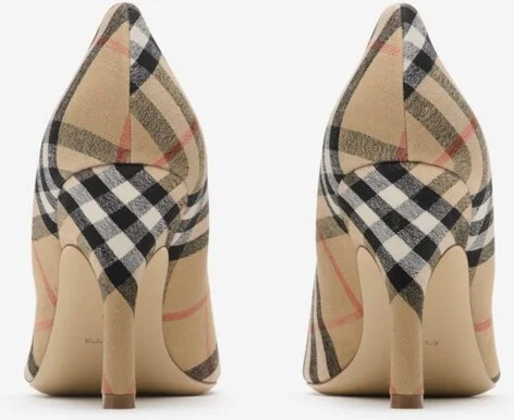 Burberry Check Dame Pumps​ Size: 36 - Image 4