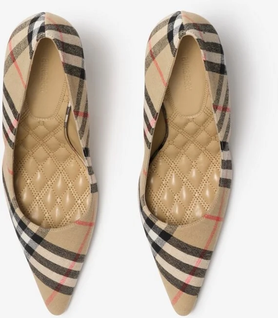 Burberry Check Dame Pumps​ Size: 36 - Image 5