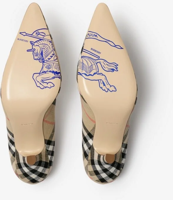 Burberry Check Dame Pumps​ Size: 36 - Image 6