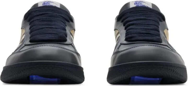 Burberry Check Fabric And Leather Terrace Sneakers Shoes - Image 4