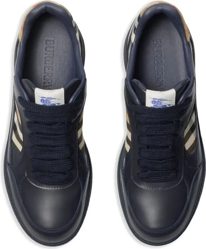 Burberry Check Fabric And Leather Terrace Sneakers Shoes - Image 6