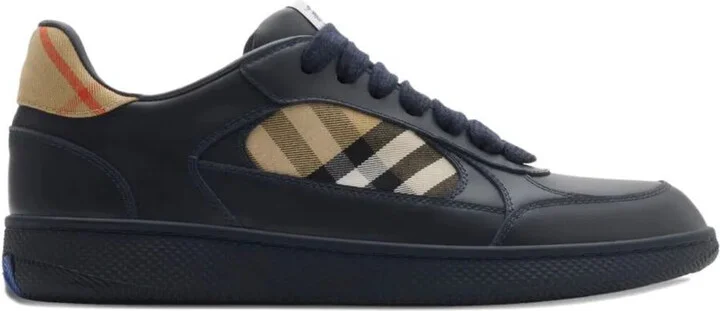Burberry Check Fabric And Leather Terrace Sneakers Shoes