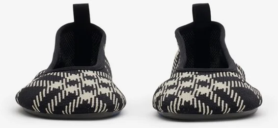 Burberry Check Knit Baby Ballerinas Size: 35 - Image 3