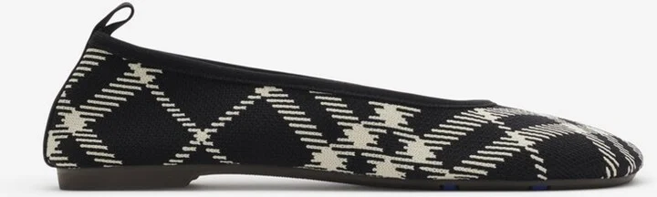 Burberry Check Knit Baby Ballerinas Size: 35