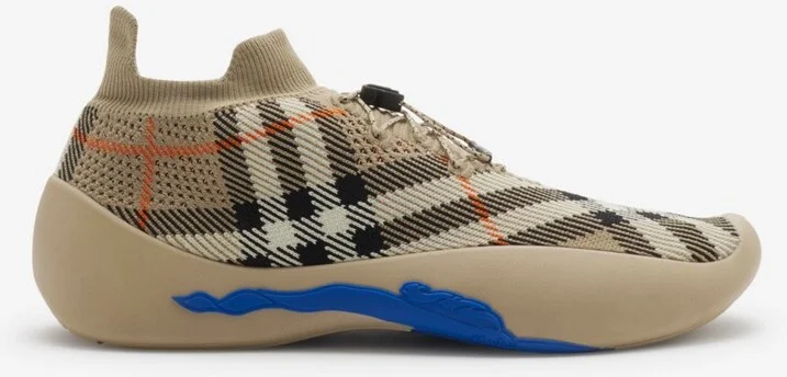 Burberry Check Knit Neptune Sneakers Size: 40