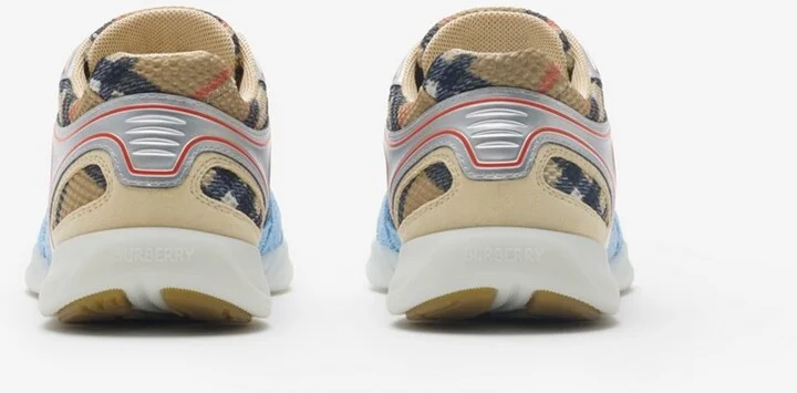 Burberry Check Matrix Sport Sneakers Size: 36 - Image 4