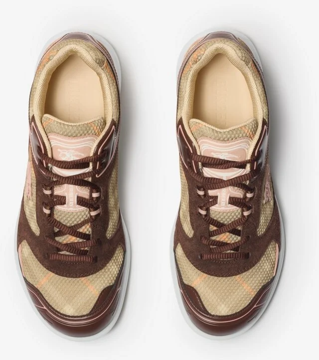Burberry Check Matrix Sport Sneakers Size: 40 - Image 5