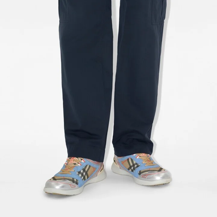Burberry Check Matrix Sport Sneakers Size: 41 - Image 2