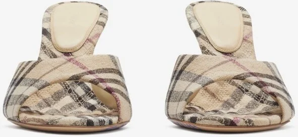 Burberry Check Mews High Mules​ Size: 35 - Image 3