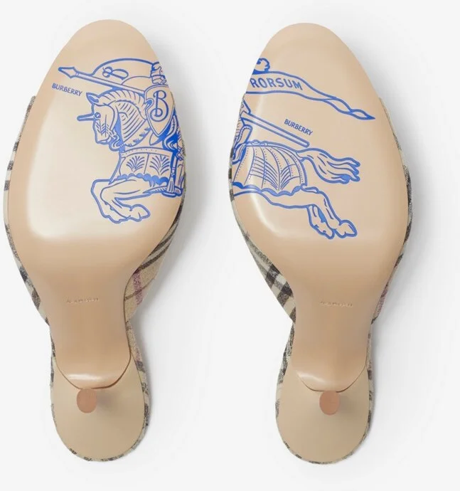 Burberry Check Mews High Mules​ Size: 35 - Image 6