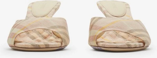 Burberry Check Mews Low Mules​ Size: 35 - Image 3