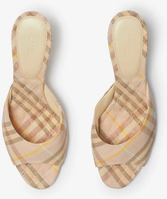 Burberry Check Mews Low Mules​ Size: 35 - Image 5
