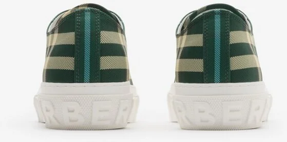 Burberry Check Nylon Blend Sneakers Size: 41 - Image 4