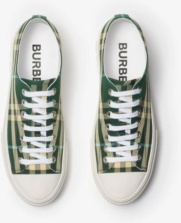 Burberry Check Nylon Blend Sneakers Size: 41 - Image 5
