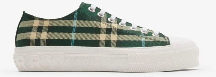 Burberry Check Nylon Blend Sneakers Size: 41