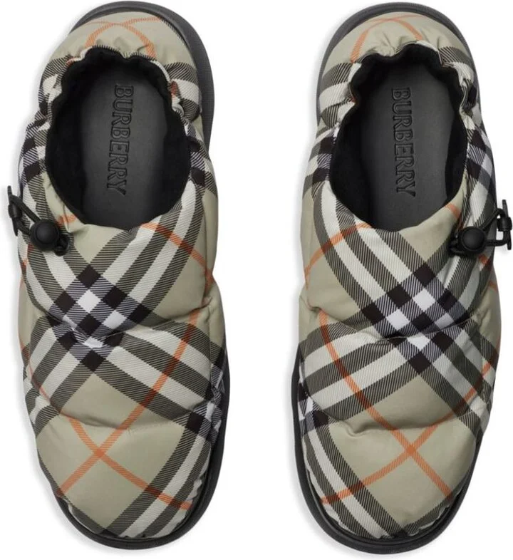 Burberry Check Pattern Pillow Mules - Image 3