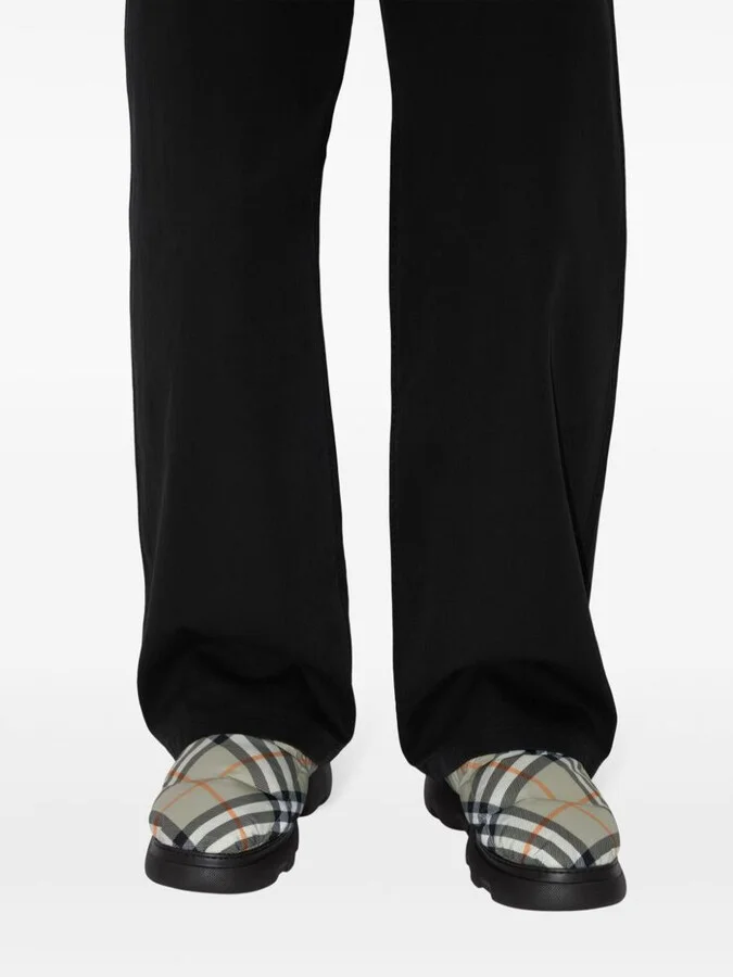 Burberry Check Pattern Pillow Mules - Image 7